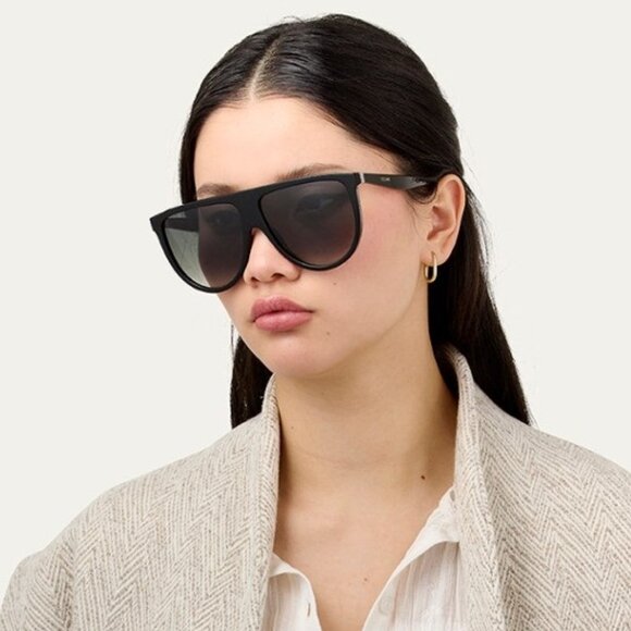 BRAND NEW Celine CL4006IN 01P Shiny Black Gradient Green Geometric Sunglasses - Picture 10 of 10